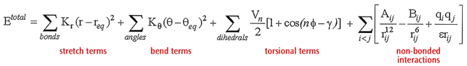 Molecular Mechanics Potential Function